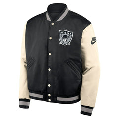 Las Vegas Raiders Rewind Legacy Bomber Jacket Black/Cream - Taass Online
