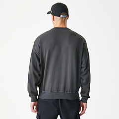 Las Vegas Raiders Washed Oversized NFL Crew Neck Sweater Dark Gray - Taass US