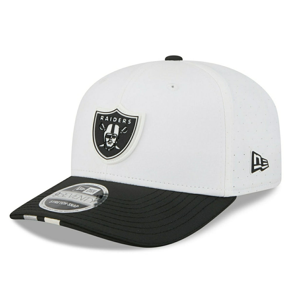 Las Vegas Raiders 2025 NFL Training Camp New Era 9SEVENTY Stretch-Snap Cap OTC White - Taass for sale