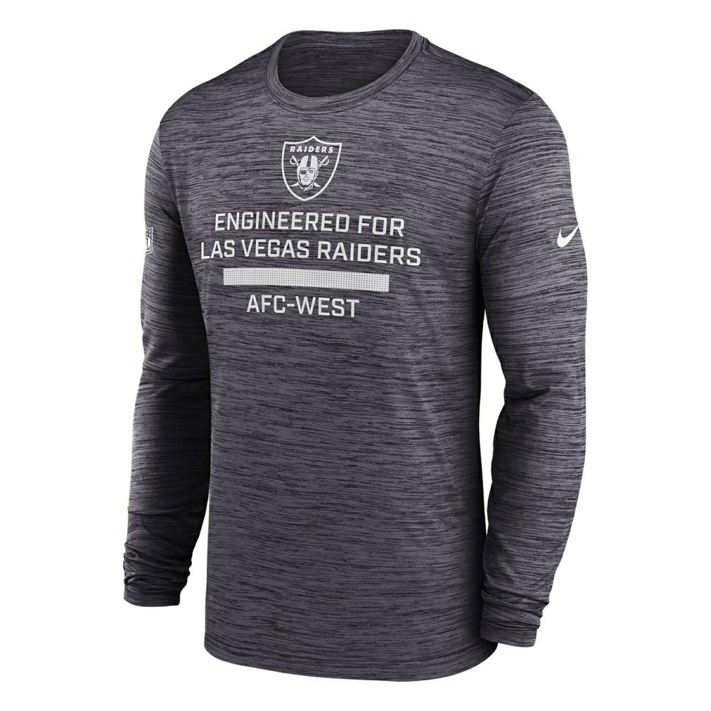 Las Vegas Raiders 2025 NFL Sideline Nike Velocity Performance Long Sleeve T-Shirt Gray - Taass on sale