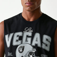 Las Vegas Raiders NFL Helmet New Era Sleeveless Tee Black - Taass outlet