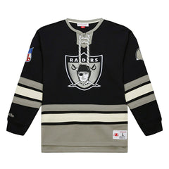Las Vegas Raiders Mitchell & Ness Heritage NFL Lace-Up Jersey Crew - Taass sale