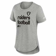 Las Vegas Raiders Nike Triblend Football NFL T-Shirt Gray (Women's) - Taass outlet