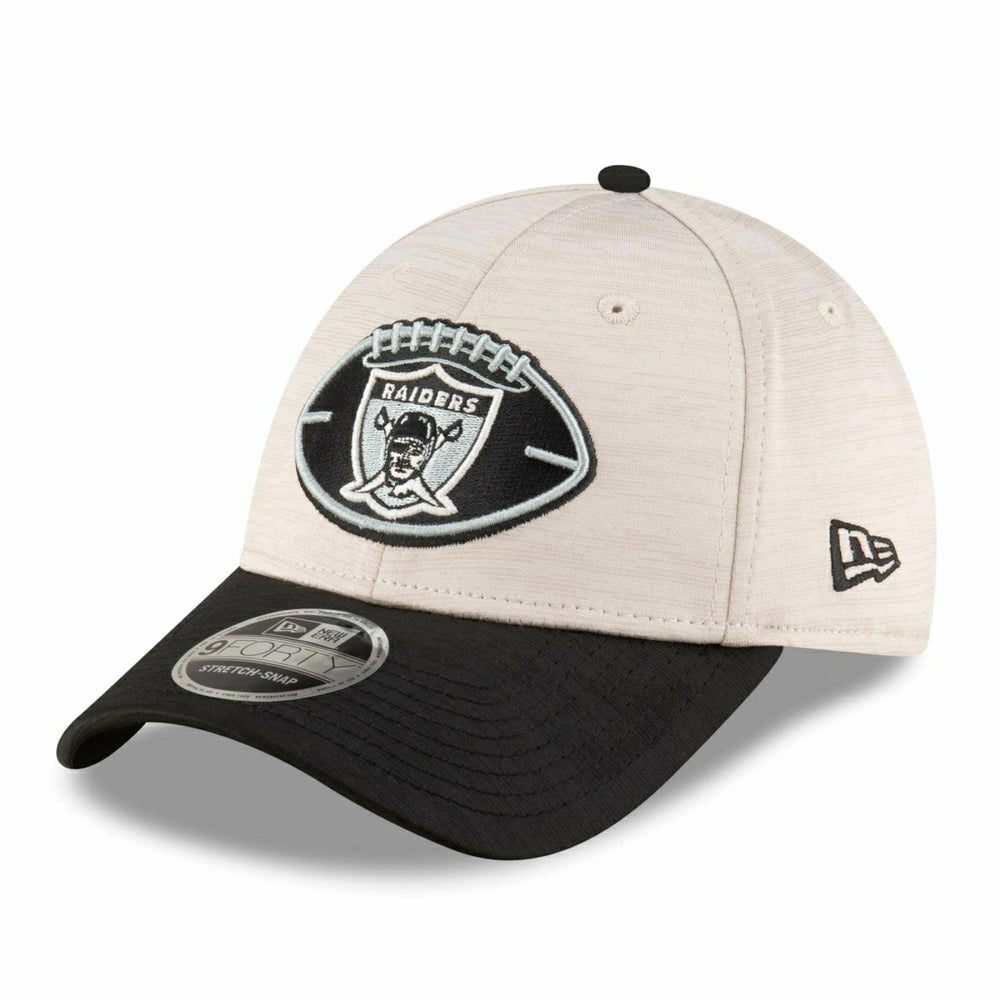 Oakland Raiders Historic 2024 NFL Sideline New Era Stretch-Snap 9FORTY Cap - Taass outlet