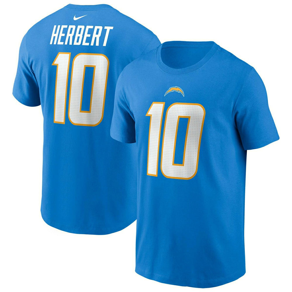 Justin Herbert #10 Los Angeles Chargers Nike Player NFL T-Shirt Blue - Taass sale