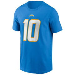 Justin Herbert #10 Los Angeles Chargers Nike Player NFL T-Shirt Blue - Taass sale