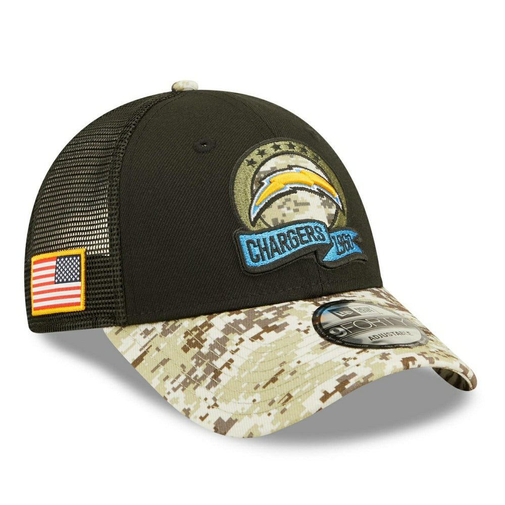 Los Angeles Chargers 2022 NFL On-Field Salute to Service New Era 9FORTY Cap - Taass sale