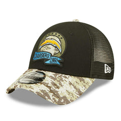 Los Angeles Chargers 2022 NFL On-Field Salute to Service New Era 9FORTY Cap - Taass sale