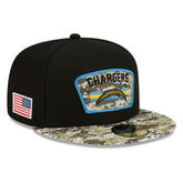 Los Angeles Chargers 2021 NFL On-Field Salute to Service New Era 59FIFTY Fitted Cap - Taass on sale