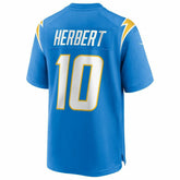 Justin Herbert #10 Los Angeles Chargers Nike Game NFL Jersey Powder Blue - Taass sale