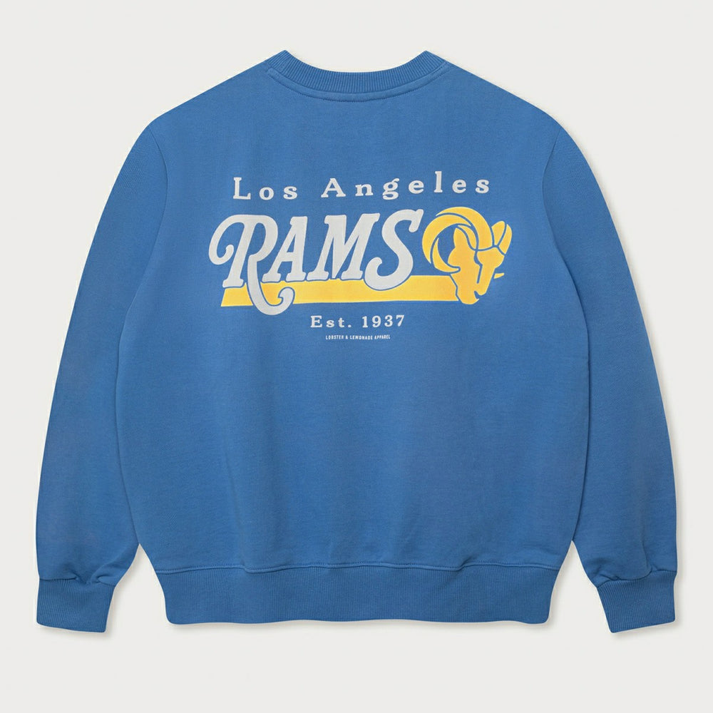 Los Angeles Rams L&L '96 Classics NFL Crew Sweater Blue - Taass for sale