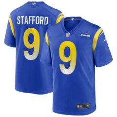 Matthew Stafford #9 Los Angeles Rams Nike Game NFL Football Jersey Blue - Taass Online