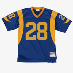 Marshall Faulk #28 St. Louis Rams 1999 Legacy Throwback NFL Jersey Blue - Taass Online