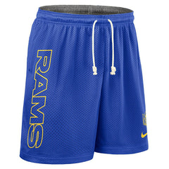 Los Angeles Rams 2025 NFL Sideline Reversible Mesh Nike Dri-FIT Shorts Blue - Taass US