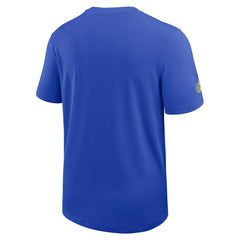 Los Angeles Rams 2025 NFL Sideline Nike Dri-FIT Coach UV Top Blue - Taass on sale