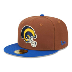 Los Angeles Rams Harvest New Era 59FIFTY Fitted NFL Cap Brown - Taass on sale
