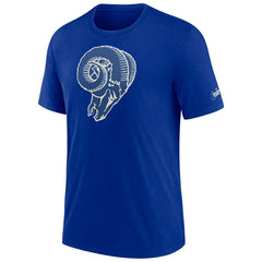 Los Angeles Rams Rewind Logo Nike Tri-Blend NFL T-Shirt Blue - Taass outlet