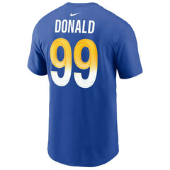 Aaron Donald #99 Los Angeles Rams Nike Player NFL T-Shirt Blue - Taass for sale
