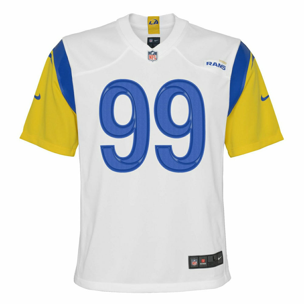Aaron Donald #99 Los Angeles Rams Alternate Football NFL Jersey White (YOUTH) - Taass on sale
