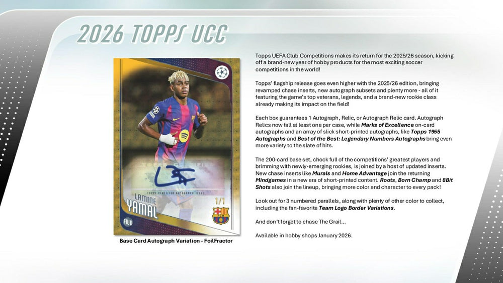 2025/26 Topps UEFA Club Competitions Football Hobby Box - Taass Online