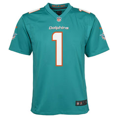 Tua Tagovailoa #1 Miami Dolphins Game NFL Jersey Aqua (YOUTH) - Taass Online