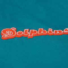 Miami Dolphins Throw it Back Heavyweight Satin NFL Jacket Aqua - Taass for sale