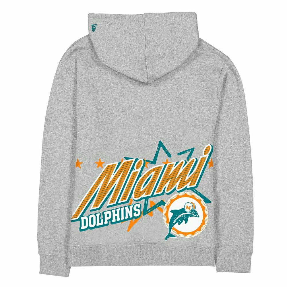 Miami Dolphins Sport Classics Oversized NFL Hoodie Gray - Taass Online
