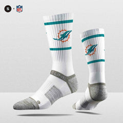 Miami Dolphins Strideline Premium NFL Crew Socks - Taass sale