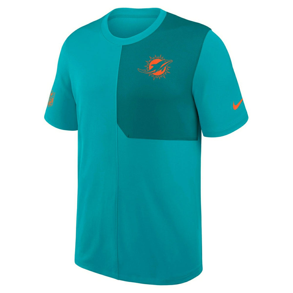 Miami Dolphins 2025 NFL Sideline Nike Dri-FIT Coach UV Top Aqua - Taass sale