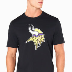 Minnesota Vikings Team Logo Football NFL T-Shirt Black - Taass US