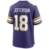 Justin Jefferson #18 Minnesota Vikings Classic Nike Game NFL Jersey Purple - Taass discount