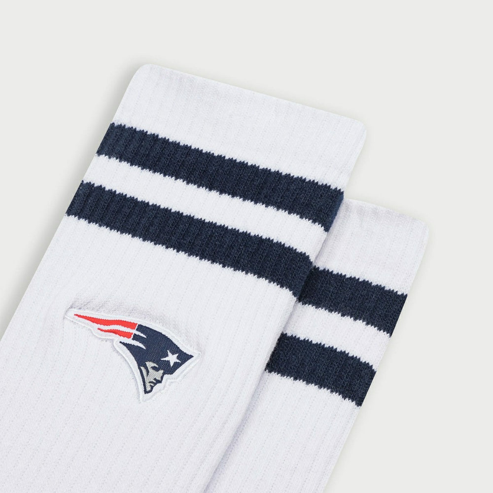 New England Patriots L&L '90 Classics NFL Crew Socks White - Taass outlet