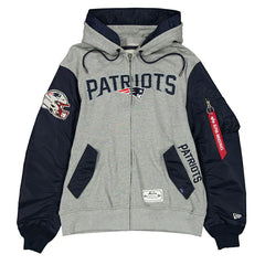 New England Patriots Alpha Industries MA-1 NFL Full-Zip Fleece Jacket - Taass Online