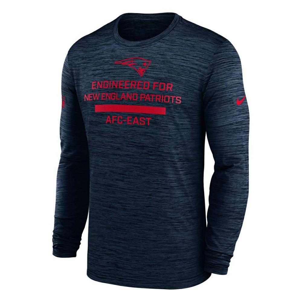 New England Patriots 2025 NFL Sideline Nike Velocity Performance Long Sleeve T-Shirt Navy - Taass discount
