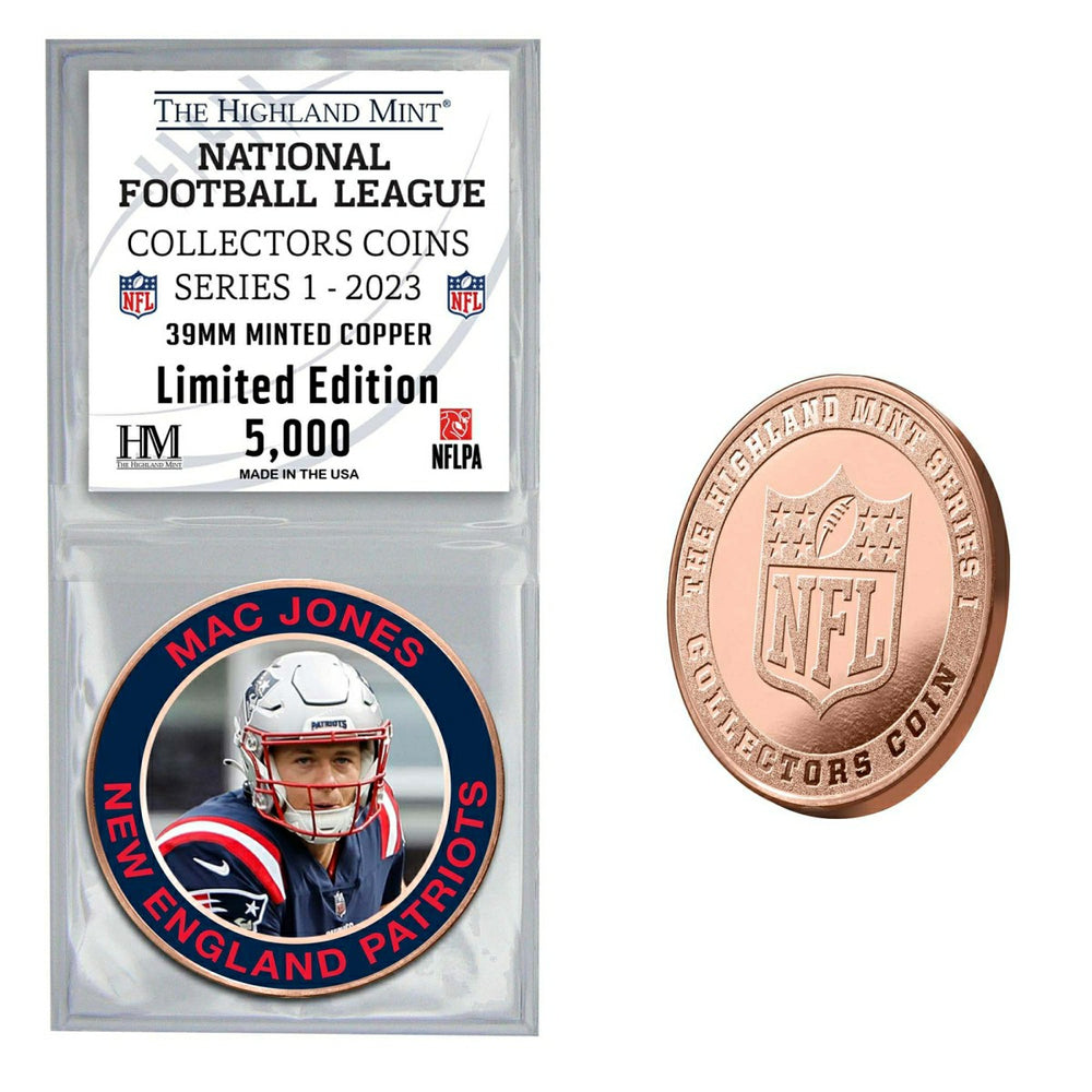 NFL Collectors Coins Series 1 Mac Jones New England Patriots Commemorative Coin - Taass for sale