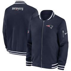 New England Patriots NFL Sideline Nike Coach Bomber Jacket - Taass outlet