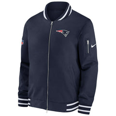 New England Patriots NFL Sideline Nike Coach Bomber Jacket - Taass outlet