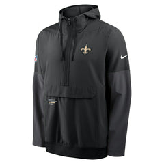 New Orleans Saints Nike Sideline Half-Zip Anorak NFL Jacke Black - Taass US