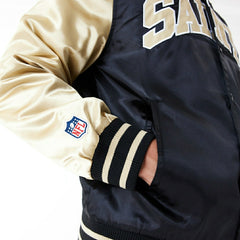 New Orleans Saints Satin New Era NFL Bomber Jacket - Taass on sale