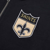 New Orleans Saints Mitchell & Ness NFL Full Zip Fleece Hoodie - Taass US