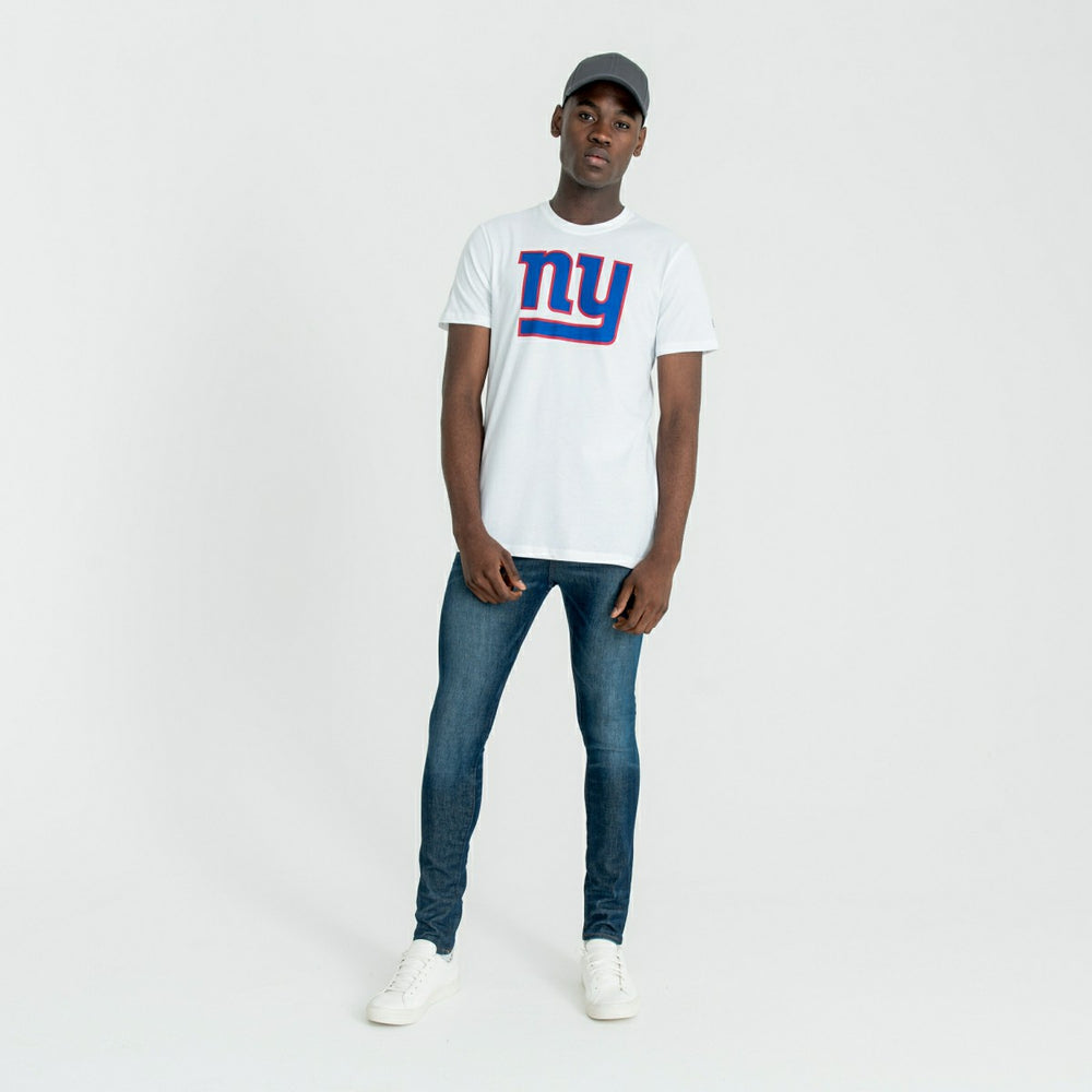 New York Giants Team Logo Football NFL T-Shirt White - Taass discount