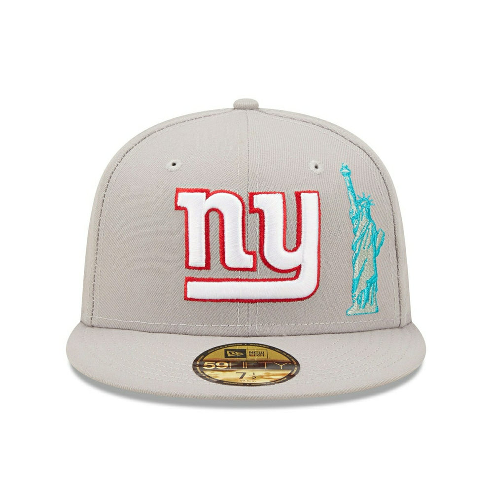 New York Giants Big Apple New Era 59FIFTY Fitted NFL Cap Gray - Taass on sale