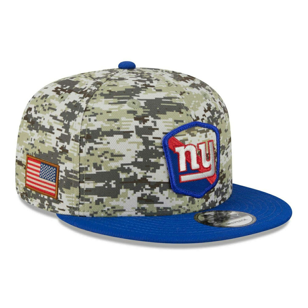 New York Giants Camo 2023 NFL Salute to Service New Era 9FIFTY Snapback Cap - Taass for sale