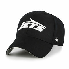 New York Jets Black & White '47 MVP Adjustable NFL Cap Black - Taass US