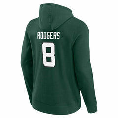 Aaron Rodgers #8 New York Jets Player NFL Hoodie Green - Taass US