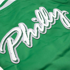 Philadelphia Eagles Rewind Legacy Bomber Jacket Green/Cream - Taass on sale