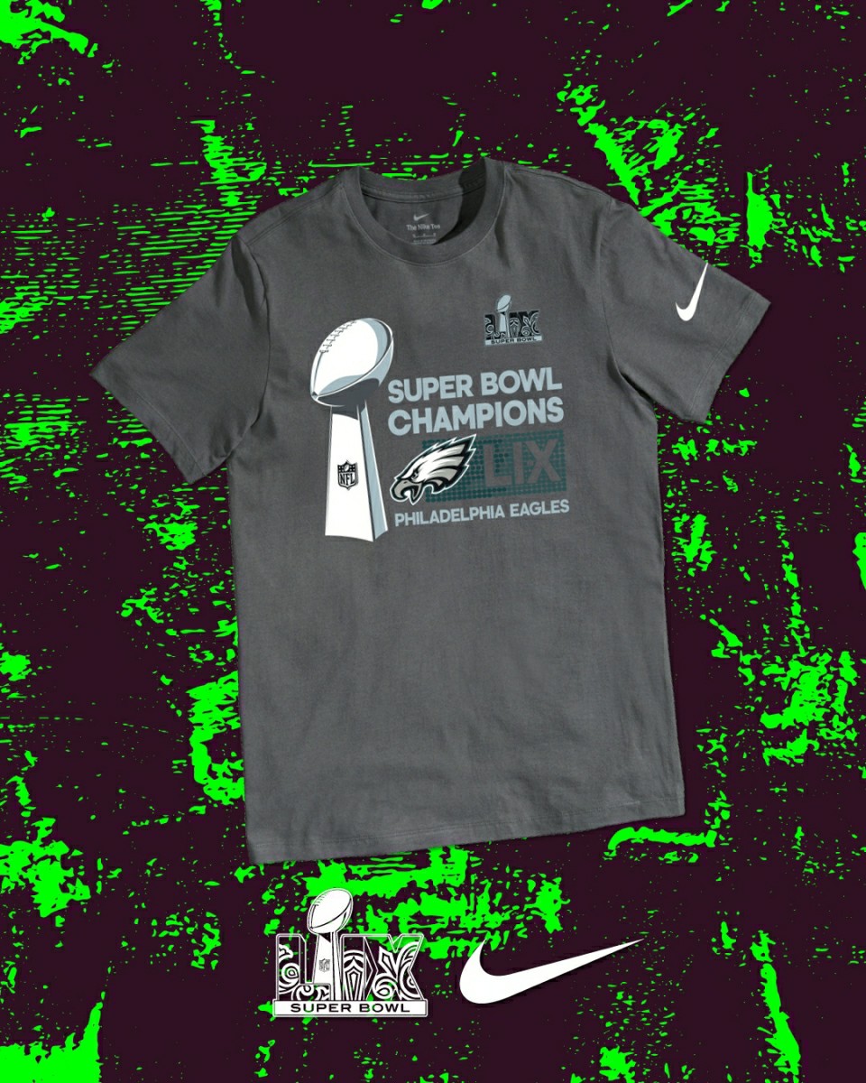 Philadelphia Eagles Super Bowl LIX Champions Locker Room Nike NFL T-Shirt - Taass outlet