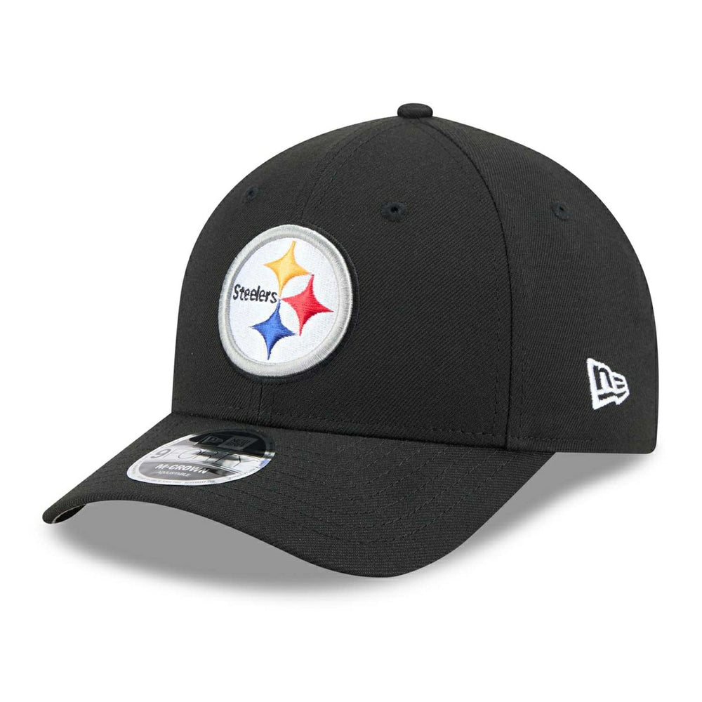 Pittsburgh Steelers NFL Team Logo New Era 9FORTY M-Crown Snapback Cap Black - Taass discount