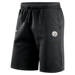 Pittsburgh Steelers Primary Logo NFL Sweat Shorts Black - Taass Online