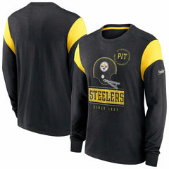 Pittsburgh Steelers NFL Historic Nike Slub Long Sleeve Shirt Black - Taass discount